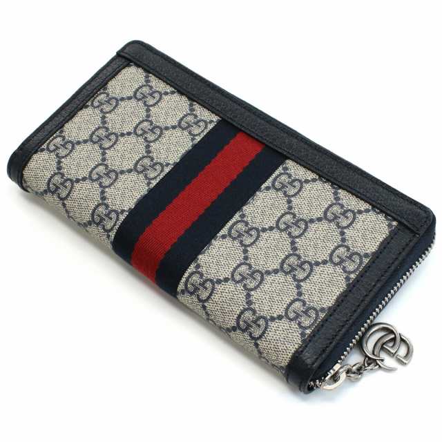 【新品】グッチ GUCCI OPHIDIA オフィディア GG ジップアラウンドウォレット 長財布 523154　96IWN　4076 ネイビー系 wallet-01