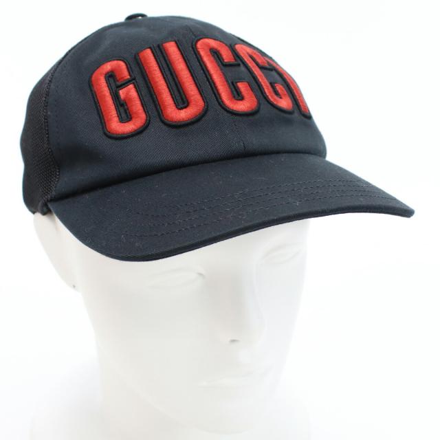グッチ GUCCI  メンズ−キャップ ブランド ロゴ 701324 4HA0Y 1060 ブラック cap-01