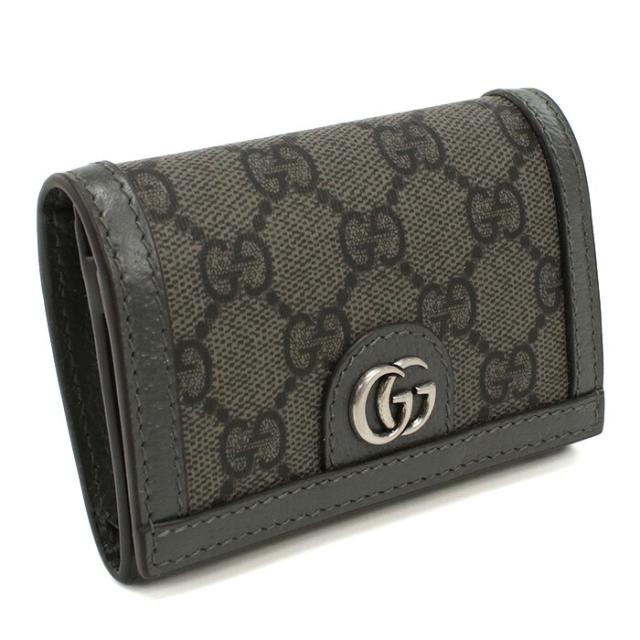 【新品】グッチ GUCCI OPHIDIA 名刺入れ カードケース ダブルG 763286　UULBN　1244 グレー系