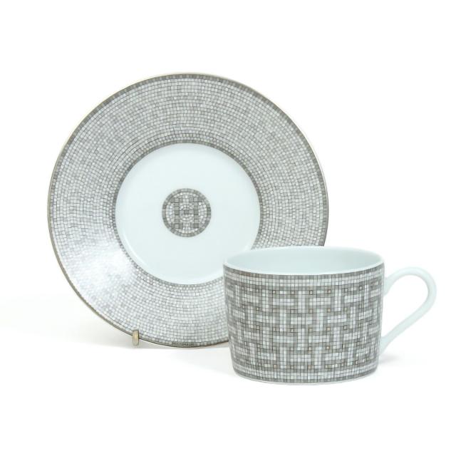【新品】エルメス HERMES モザイク Mosaique au 24 カップ&ソーサー 食器 35016　ﾃｨｰC/Sﾍﾟｱ ﾓｻﾞｲｸ ﾌﾟﾗﾁﾅ_2