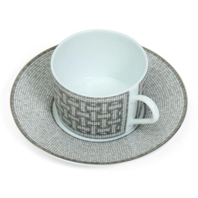 【新品】エルメス HERMES モザイク Mosaique au 24 カップ&ソーサー 食器 35016　ﾃｨｰC/Sﾍﾟｱ ﾓｻﾞｲｸ ﾌﾟﾗﾁﾅ_3