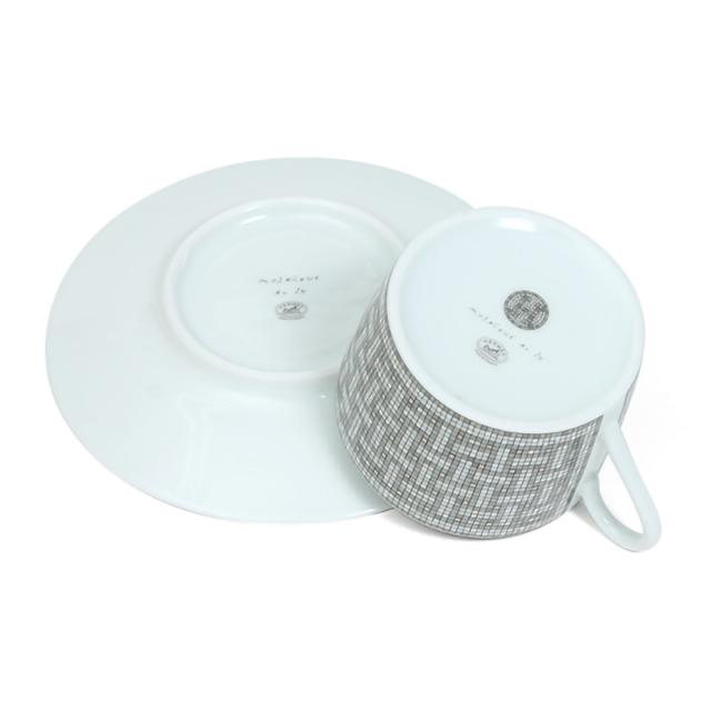 【新品】エルメス HERMES モザイク Mosaique au 24 カップ&ソーサー 食器 35016　ﾃｨｰC/Sﾍﾟｱ ﾓｻﾞｲｸ ﾌﾟﾗﾁﾅ_4