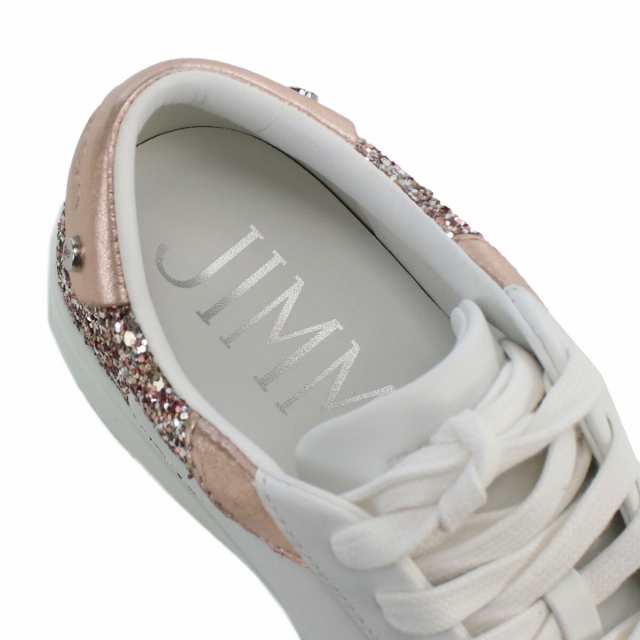 【新品】ジミーチュウ JIMMY CHOO レディース スニーカー ブランド ROME-F　CGX 231　V ROSE MIX ホワイト系  shoes-01｜au PAY マーケット