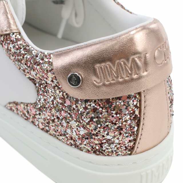 【新品】ジミーチュウ JIMMY CHOO レディース スニーカー ブランド ROME-F　CGX 231　V ROSE MIX ホワイト系  shoes-01｜au PAY マーケット