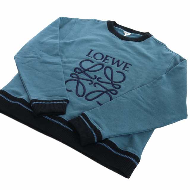 【新品】ロエベ LOEWE レディース−スウェット ブランドロゴ ロエベ スウェット S359341XAP　4263 ANAGRAM SWEAT  DUCK BLU ブルー系 app｜au PAY マーケット