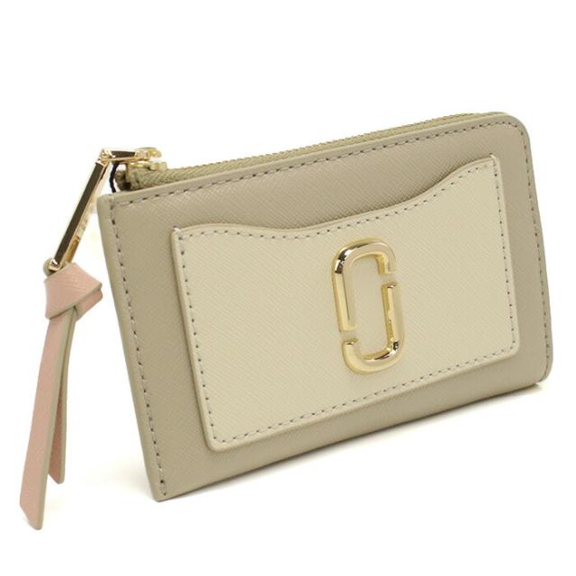 【新品】マーク・ジェイコブス MARC JACOBS THE TOP ZIP MULTI WALLET キーリング付小銭入れ　ブランド 2F3SMP063S07　241 KHAKI MULTI ベージュ系　wallet-01