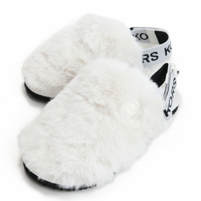 マイケルコース MICHAEL KORS ELSIE サンダル 40R2ELFP1D　085 ELSIE Elsie Faux Fur Slipper OPTIC WHITE ホワイト系 shoes-01