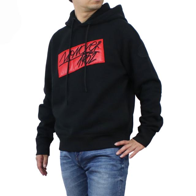 【新品】モンクレール MONCLER  メンズ パーカー フーディ ブランド 8G00012 HOODIE 809KX 999 ブラック apparel-01  の通販は 86,800円