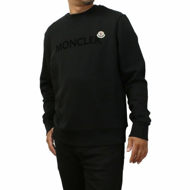 【新品】モンクレール MONCLER メンズ ロゴ スウェット プルオーバー 8G00039 MAGLIA GIROCOLL　809KR　999 ブラック apparel-01