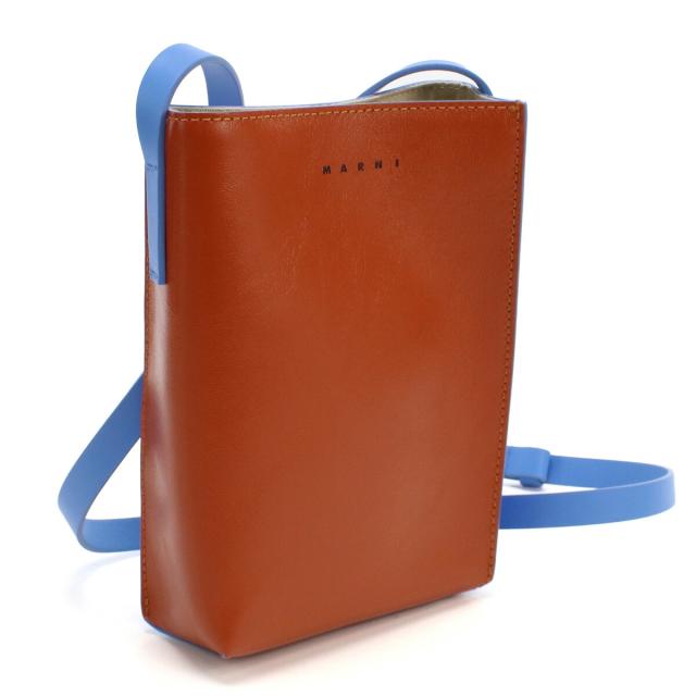 【新品】マルニ MARNI  斜め掛け ショルダーバッグ ブランド SBMQ0040Q0　P2644　Z640B ブラウン系 ブルー系 bag-01