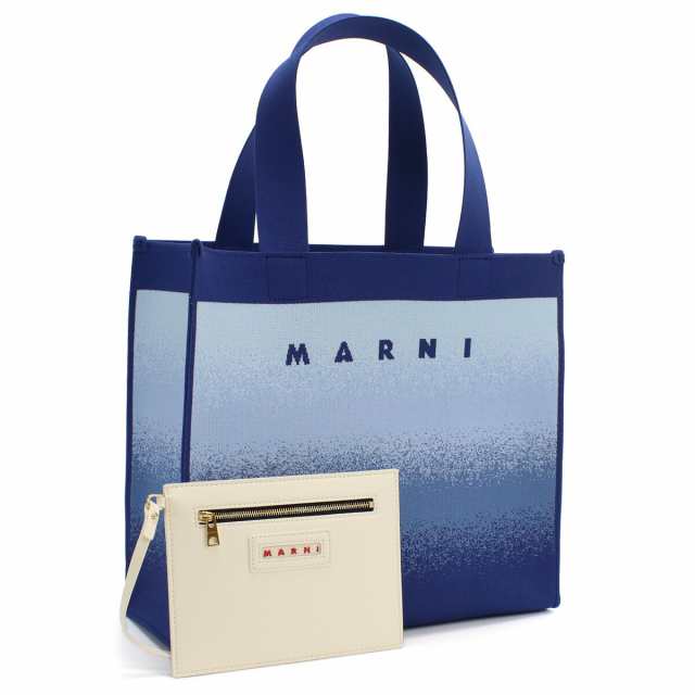 【新品】マルニ MARNI トートバッグ ブランド SHMP0076A5　P5506　ZO535 ブルー系 bag-01 gif-03w