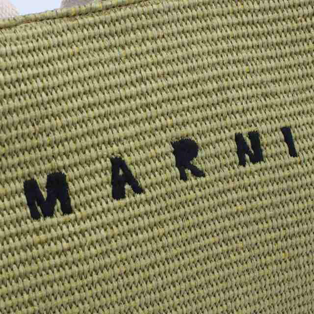 マルニ MARNI カゴバッグ ブランド トートバッグ 大容量 SHMP0078U0　P3860　ZO458 グリーン系　bag-01　kago-01  gif-03w｜au PAY マーケット