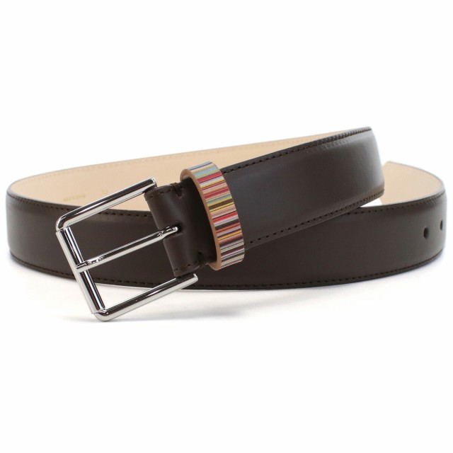 【新品】ポールスミス Paul Smith メンズベルト ブランド M1A4950　BMULKE　66 DARK BROWN ブラウン系 belt-01