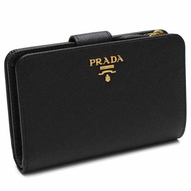 プラダ PRADA 財布 二折財布 小銭入れ付き 1ML225 QWA F0002 NERO