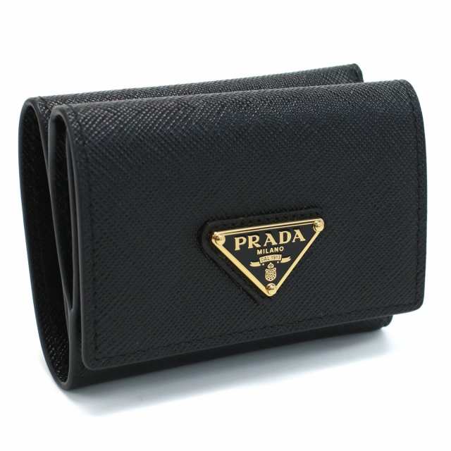 【新品】プラダ PRADA 三折財布小銭入付き　ブランド 1MH042　QHH　F0002 NERO ブラック　wallet-01　mini-01