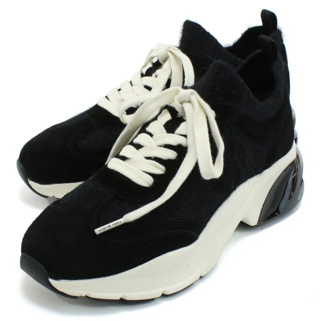 【新品】トリーバーチ TORY BURCH GOOD LUCK MOHAIR TRAINER スニーカー レディース ブランド 148597　006 PERFECT BLACK ブラック shoes-01