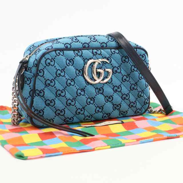 中古】美品グッチ(GUCCI) GGマーモント ショルダーバッグ キャンバス