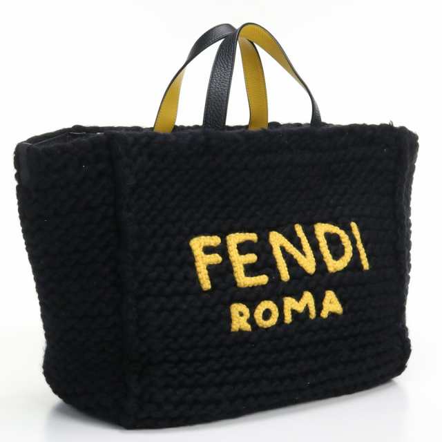 【中古】良品フェンディ(FENDI) ウールトートバッグ ウール 7VA390 ブラック もこもこランク：A us-2 ﾚﾃﾞｨｰｽ ｜au PAY  マーケット