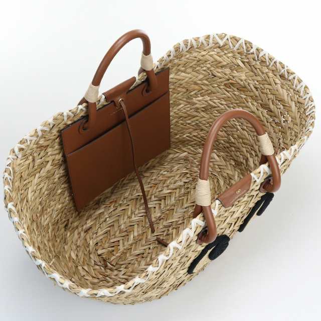 【中古】・未使用アニヤ ハインドマーチ(ANYA HINDMARCH) かごバッグ ブランド LARGE BASKET PAPER ラフィア  155113 ベージュランク：S ｜au PAY マーケット