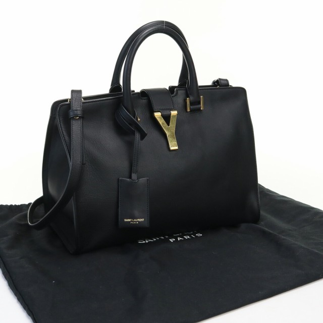 中古】良品サンローラン(SAINT LAURENT) Yライン プチカバス レザー