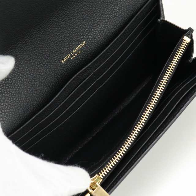 中古】・未使用サンローラン(SAINT LAURENT) YSLライン ラージフラップ