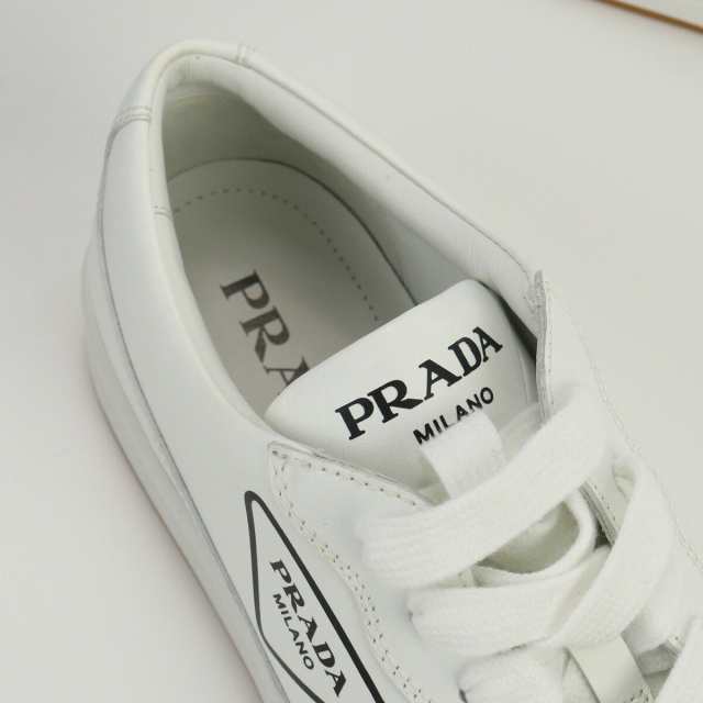 中古】・未使用プラダ(PRADA) メンズ スニーカー レザー ブランド