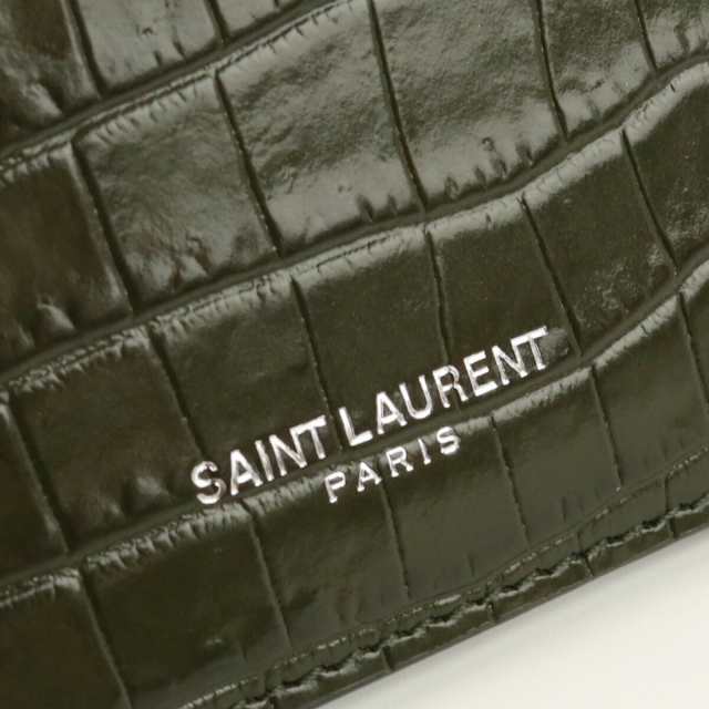 SAINT LAURENT サンローラン カードケース/ZIP FRAGMENT CROCODILE CARD HOLDER メンズ