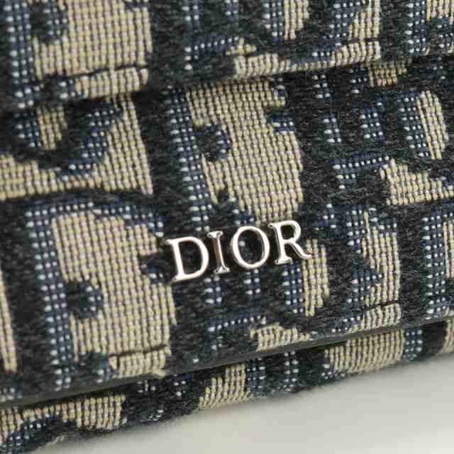 中古】良品ディオール(Christian Dior) ディオールオブリーク 3つ折り 