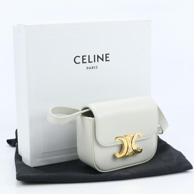 新品 CELINE セリーヌ ミニ クロード ショルダーバッグ ホワイト