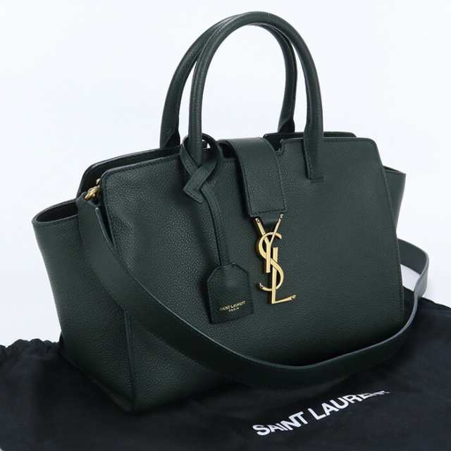 【中古】良品サンローラン(SAINT LAURENT) ダウンタウン ブランド ベイビー カーフ 635346 グリーン系 ランク:A us-2 2WAY ショルタの通販は