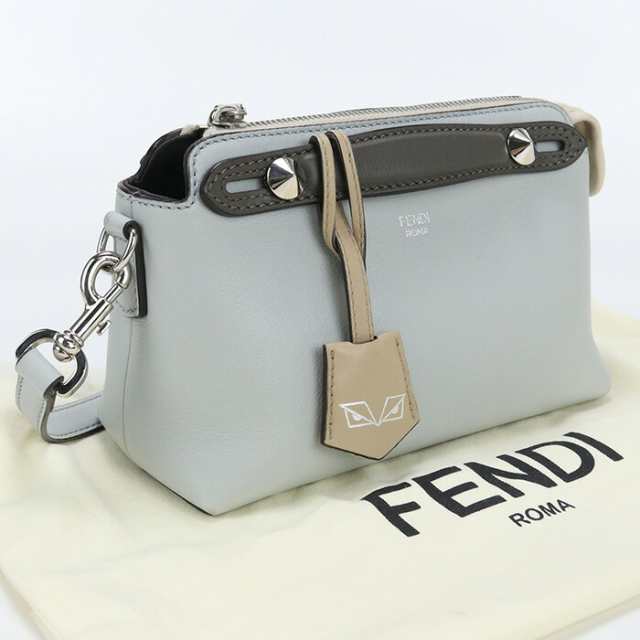 【中古】良品フェンディ(FENDI) バイザウェイ ミニ レザー 8BL135 5QJ グレー系　ランク：A us-2 2WAY ｼｮﾙﾀﾞｰ ﾚﾃﾞｨｰｽ