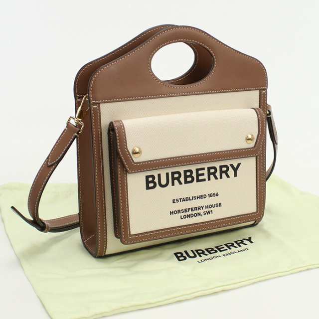 【中古】良品バーバリー(BURBERRY) ミニポケットバッグ トートバッグ 8039361 ランク：A us-2 2WAY ｼｮﾙﾀﾞｰ ﾚﾃﾞｨｰｽ