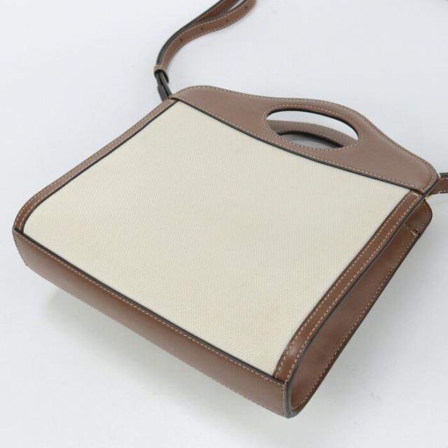 BURBERRY 2WAYバッグ キャンバス レザー ミニ ポケットバッグ AB