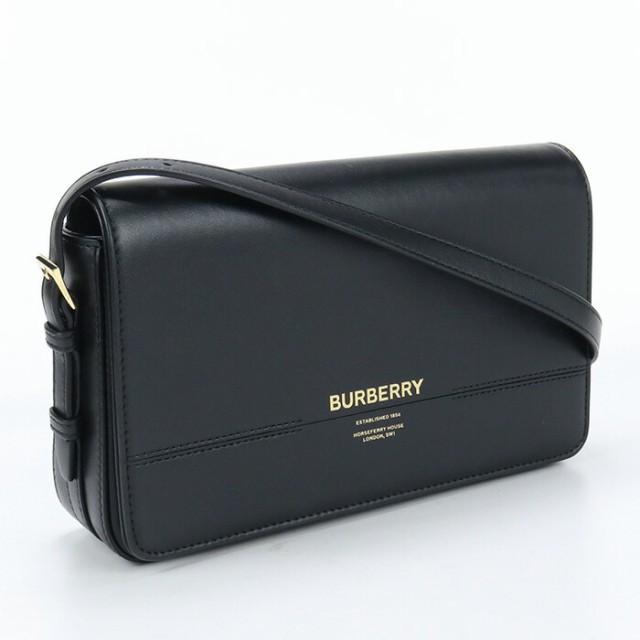 【中古】良品バーバリー(BURBERRY) ショルダーバッグ レザー ブラック ランク：A us-2 ﾚﾃﾞｨｰｽ