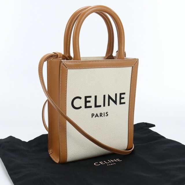 【中古】セリーヌ(CELINE) ミニ バーティカル カバ キャンバス ホワイト系　ランク：AB us-2 2WAY ｼｮﾙﾀﾞｰ ﾚﾃﾞｨｰｽ