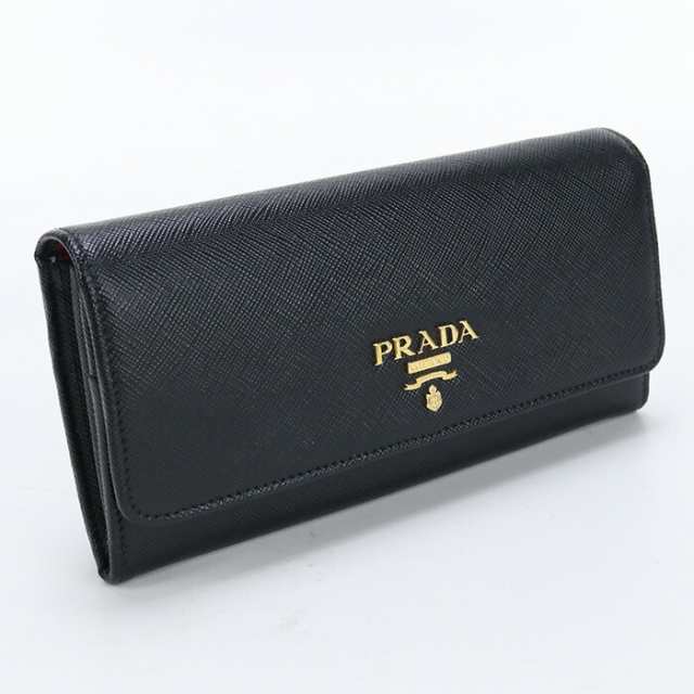 【中古】プラダ(PRADA) サフィアーノレザー財布 レザー 1MH132 ZLP F061H ブラック系　ランク：AB us-2 ﾚﾃﾞｨｰｽ