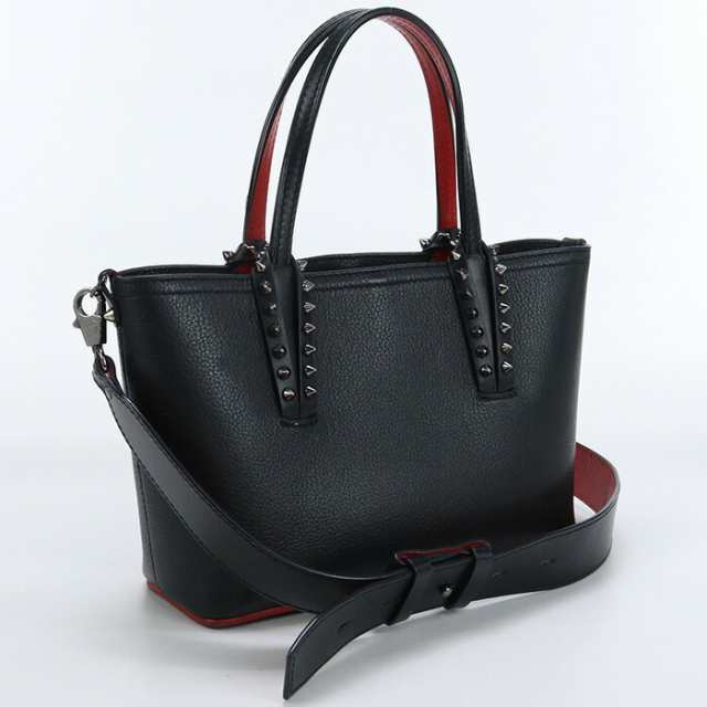 【中古】良品クリスチャン ルブタン(Christian Louboutin) カバタ ミニ トートバッグ 1205054 CM53 ﾌﾞﾗｯｸランク：A us-2 2WAY ｼｮ