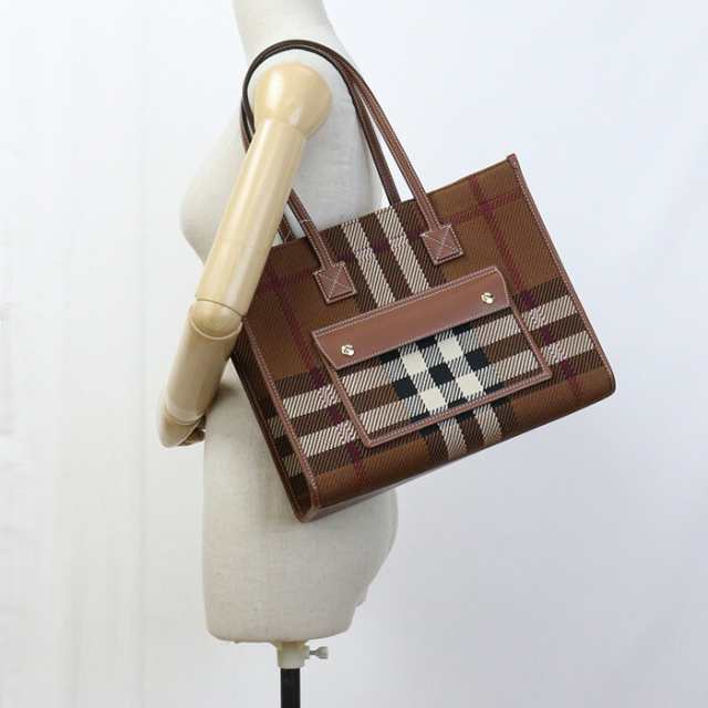 【中古】良品バーバリー(BURBERRY) トートバッグ ファブリック 8049133 ﾌﾞﾗｳﾝランク：A us-2 ﾚﾃﾞｨｰｽ