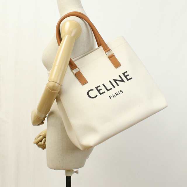 【中古】セリーヌ(CELINE) ホリゾンタル カバ キャンバス ﾎﾜｲﾄ系ランク：AB us-2 ﾚﾃﾞｨｰｽ