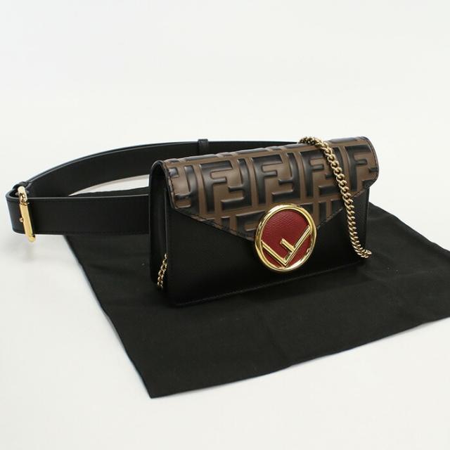 【中古】良品フェンディ(FENDI) エフ イズ フェンディ チェーンショルダーバッグ 8BM005 A6CB ﾌﾞﾗｯｸランク：A us-2 2WAY ﾎﾞﾃﾞｨﾊﾞｯｸﾞ ﾚﾃﾞｨｰｽの通販は