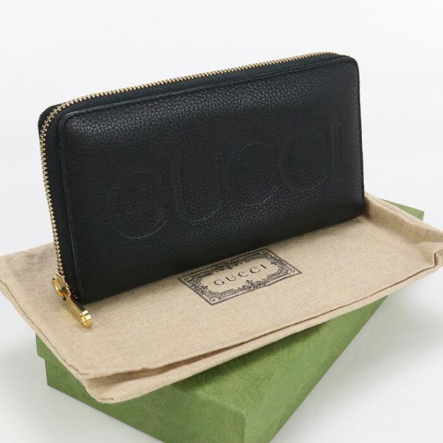 中古】グッチ(GUCCI) GUCCI ロゴ ジップアラウンドウォレット 長財布 