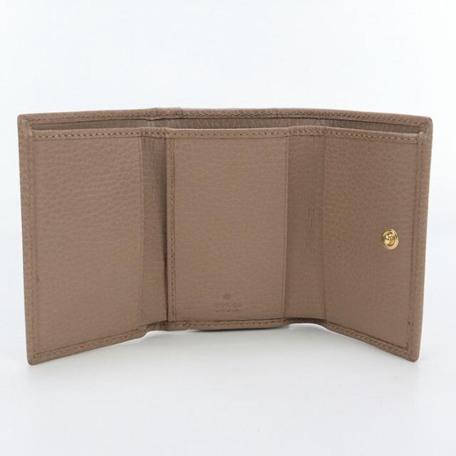 【中古】グッチ(GUCCI) GGマーモント 三つ折り財布 レザー 644407 ピンクベージュランク:AB us-2 レディースの通販は 【中古】グッチ(GUCCI) GGマーモント 三つ折り財布 レザー 644407 ピンクベージュランク:AB us-2 レディースの通販は