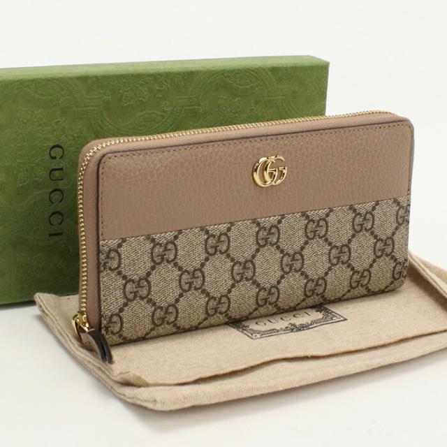 中古】良品グッチ(GUCCI) ダブルG ジップアラウンドウォレット GG 