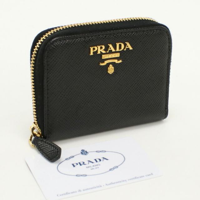 中古】良品プラダ(PRADA) サフィアーノレザー コインケース レザー 