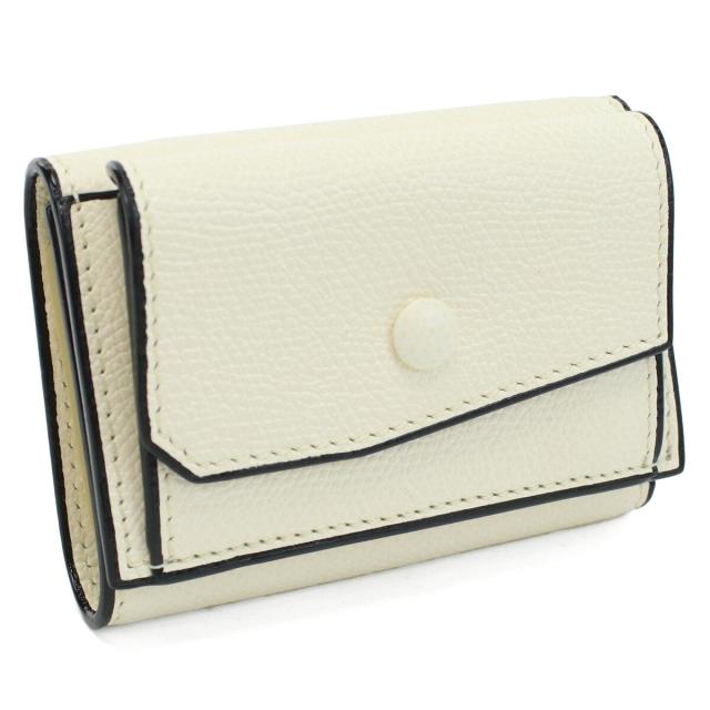 【新品】ヴァレクストラ VALEXTRA  三折財布小銭入付き V8L26　028　000W ホワイト系 wallet-01 mini-01の通販は