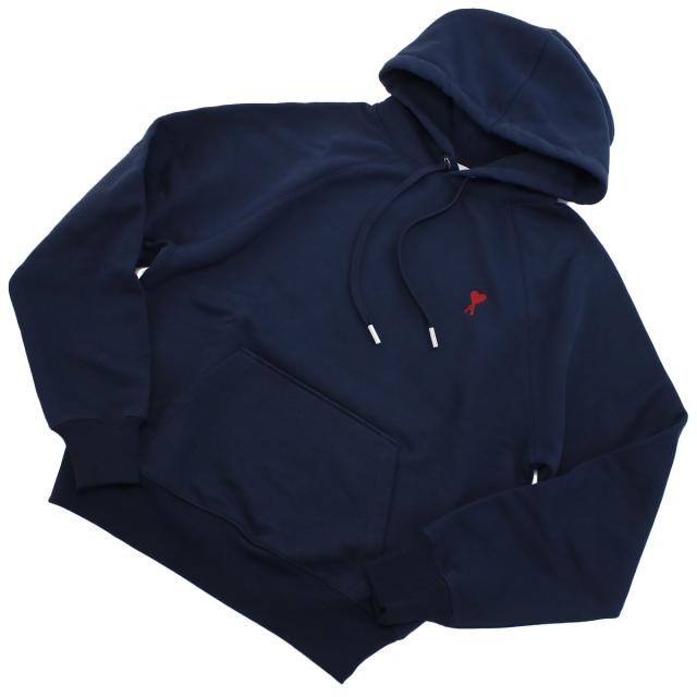 AMI PARIS アミパリス パーカー フーディー ハートロゴ USW205.747 430 レディース メンズ ネイビー_2