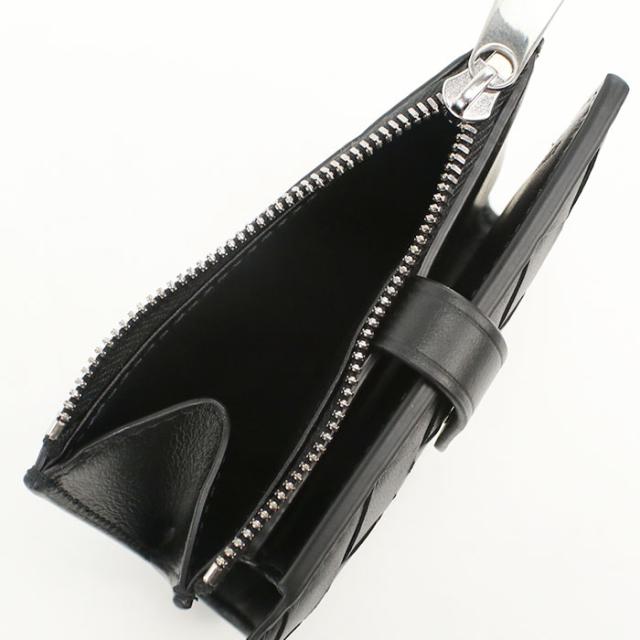BOTTEGA VENETA ボッテガ ヴェネタ 二つ折り財布 小銭入付き イントレチャート 600270 V3UH2 8803 レディース ブラック_4