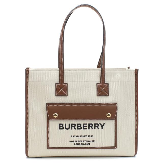 BURBERRY バーバリー スモール フレヤトート 8044138 A1395 レディース ホワイト系 ブラウン系_4