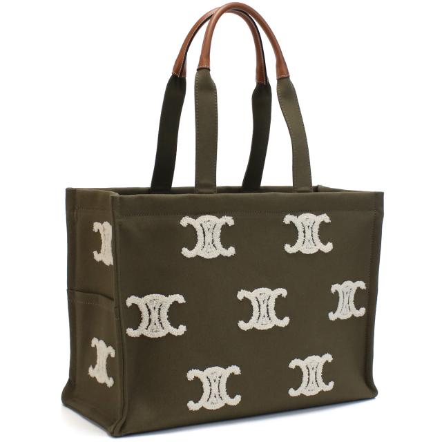 CELINE セリーヌ トートバッグ トリオンフ 19676 2EG9 15KZ レディース カーキ