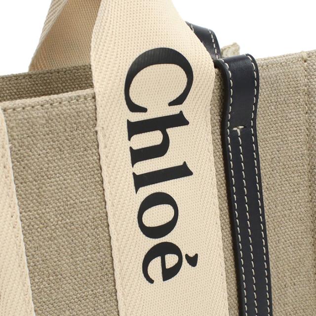 Chloe クロエ リネン製Woodyスモールトートバッグ CHC22AS397I26 91J